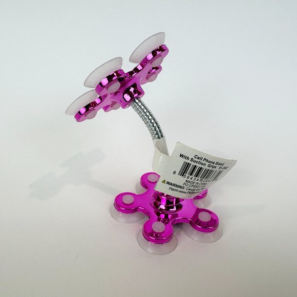Pink Flower Style Flexible cell phone stand with suction cups. New with tags - Picture 9 of 14